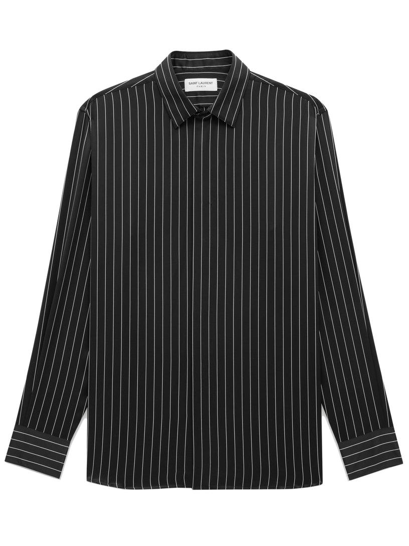 Saint Laurent Striped shirt in silk satin