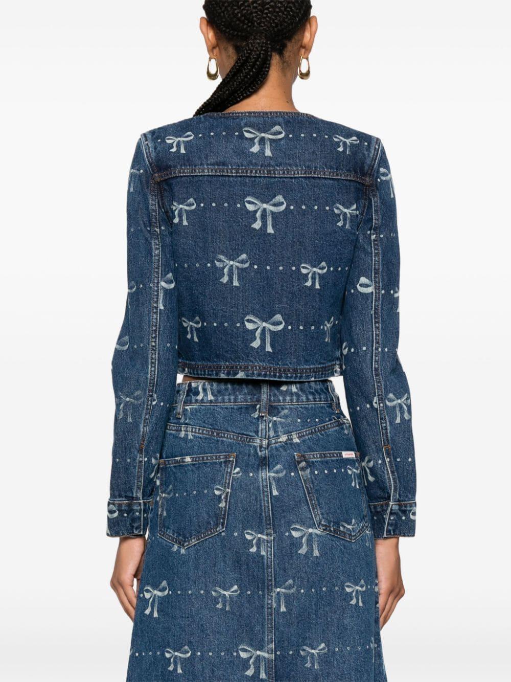 SELF PORTRAIT Bow Denim Jacket