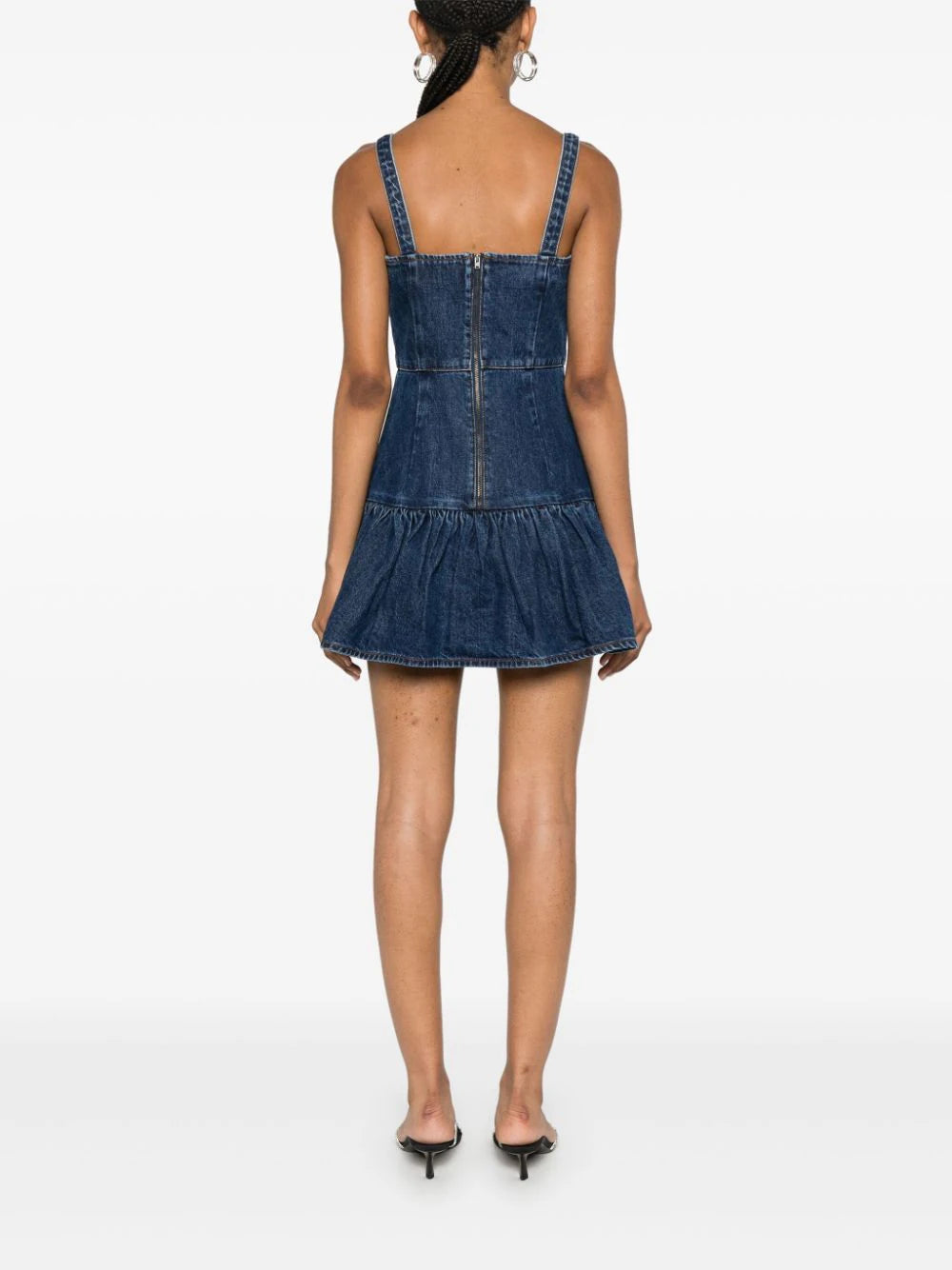SELF PORTRAIT Bow Denim Mini Dress