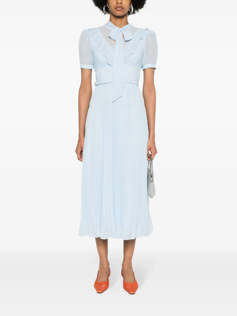 SELF PORTRAIT Bow Midi Dress