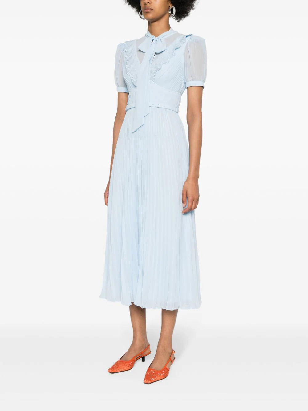 SELF PORTRAIT Bow Midi Dress