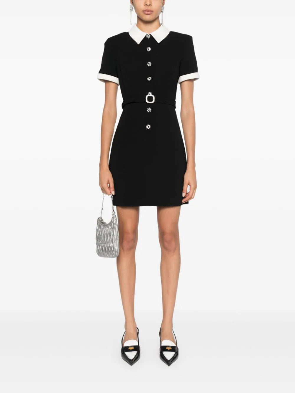 SELF PORTRAIT Contrast Mini Dress