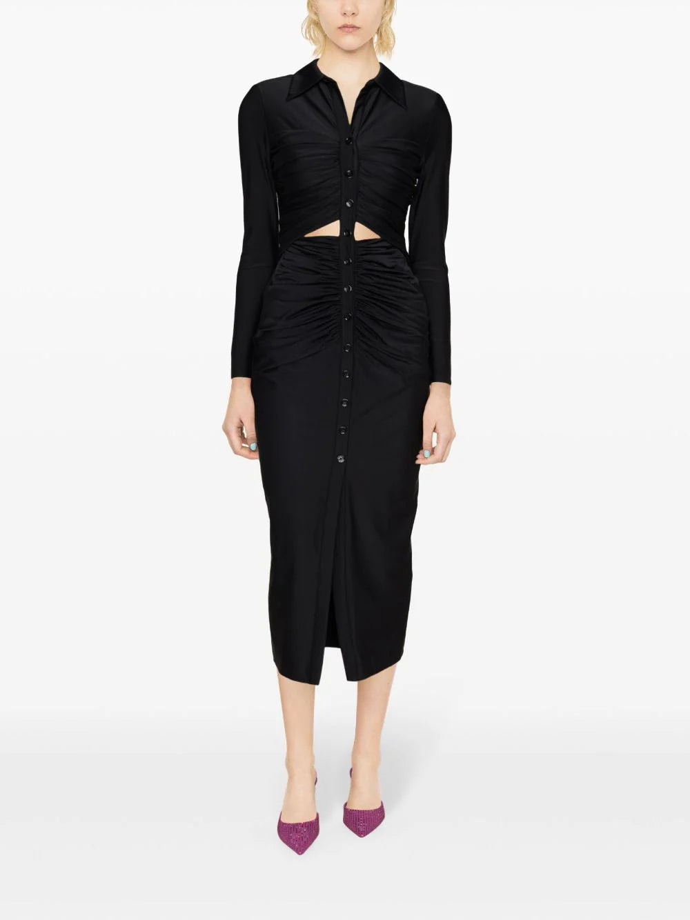 SELF PORTRAIT Cut Out Midi Dress