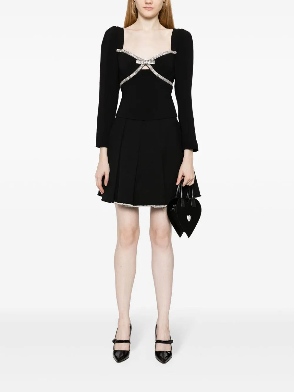 SELF PORTRAIT Diamante Bow Top