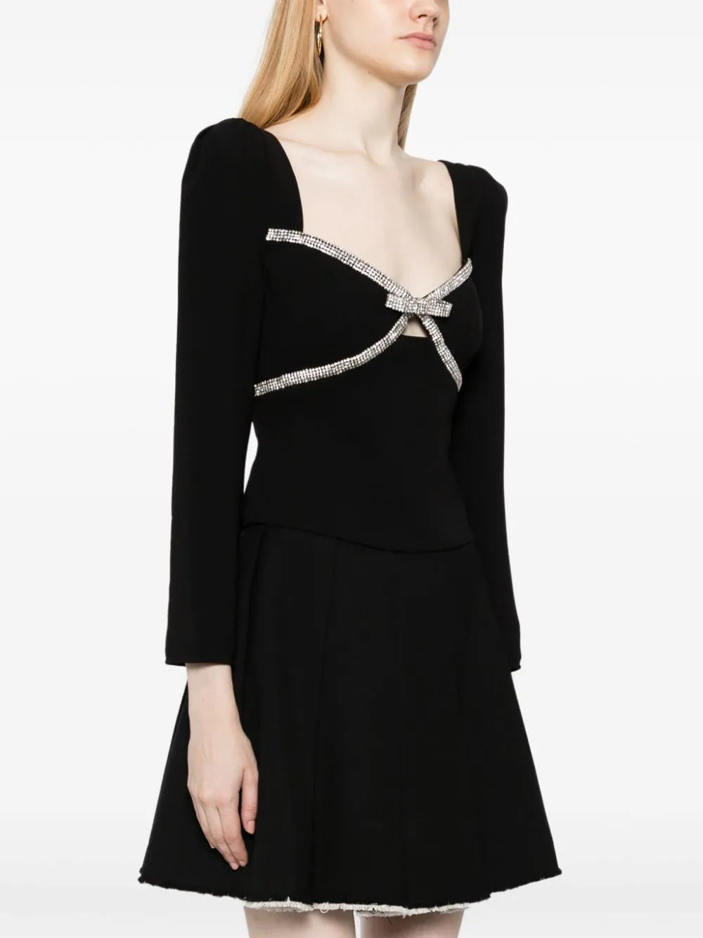 SELF PORTRAIT Diamante Bow Top