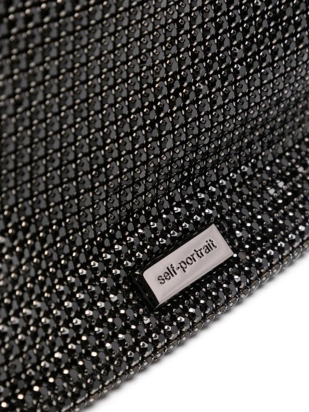 SELF PORTRAIT Diamante Medium Hobo Bag