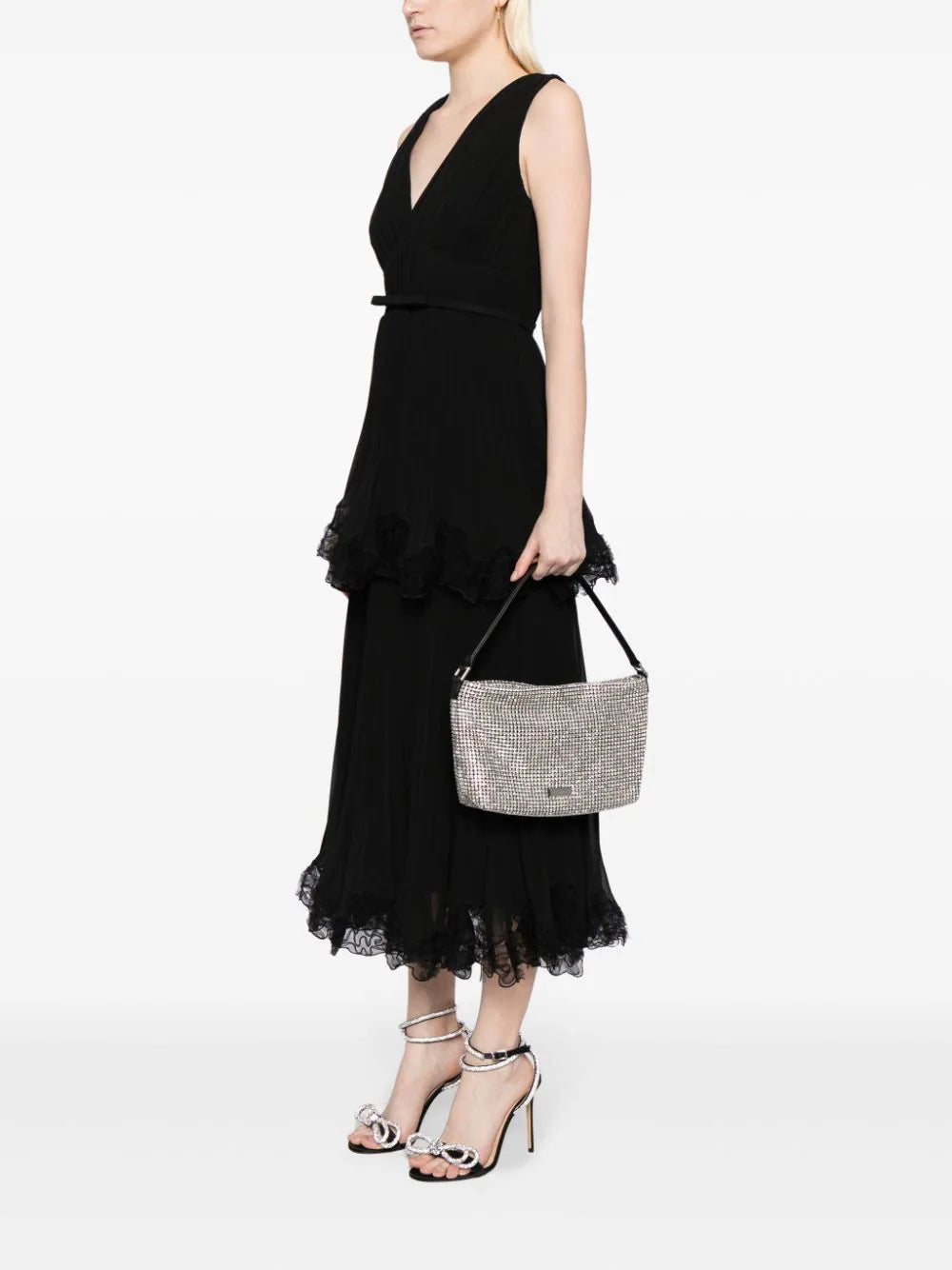 SELF PORTRAIT Diamante Medium Hobo Bag
