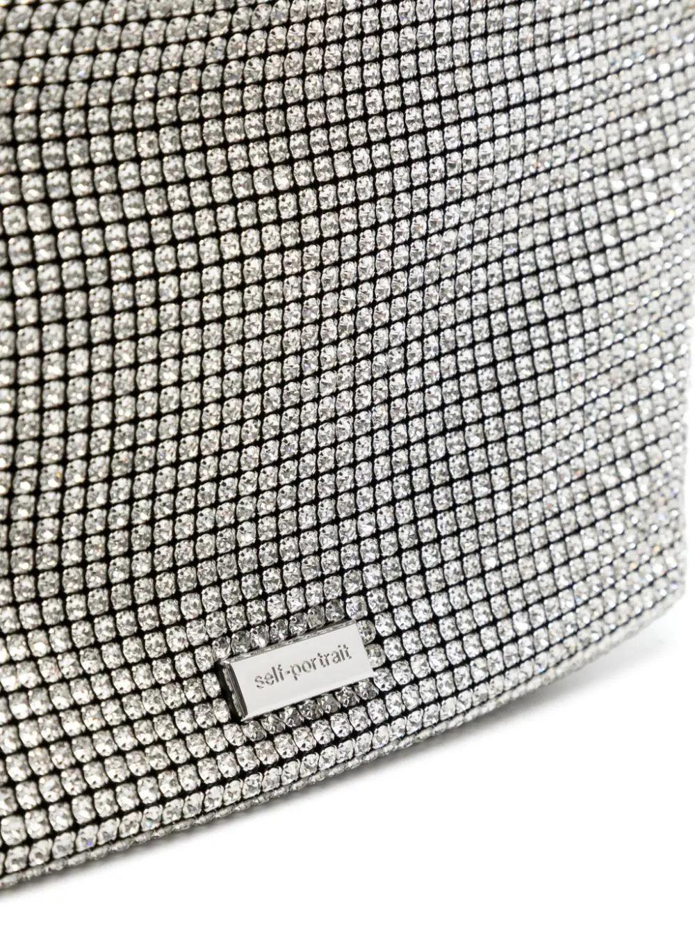 SELF PORTRAIT Diamante Medium Hobo Bag
