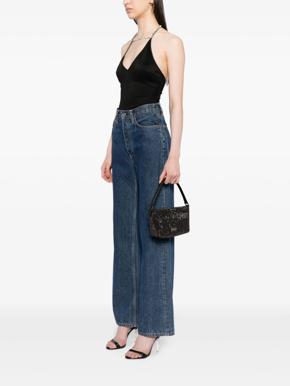 SELF PORTRAIT Diamante Small Hobo Bag