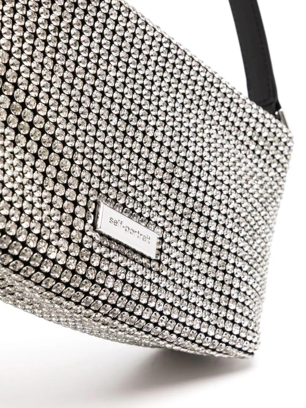 SELF PORTRAIT Diamante Small Hobo Bag
