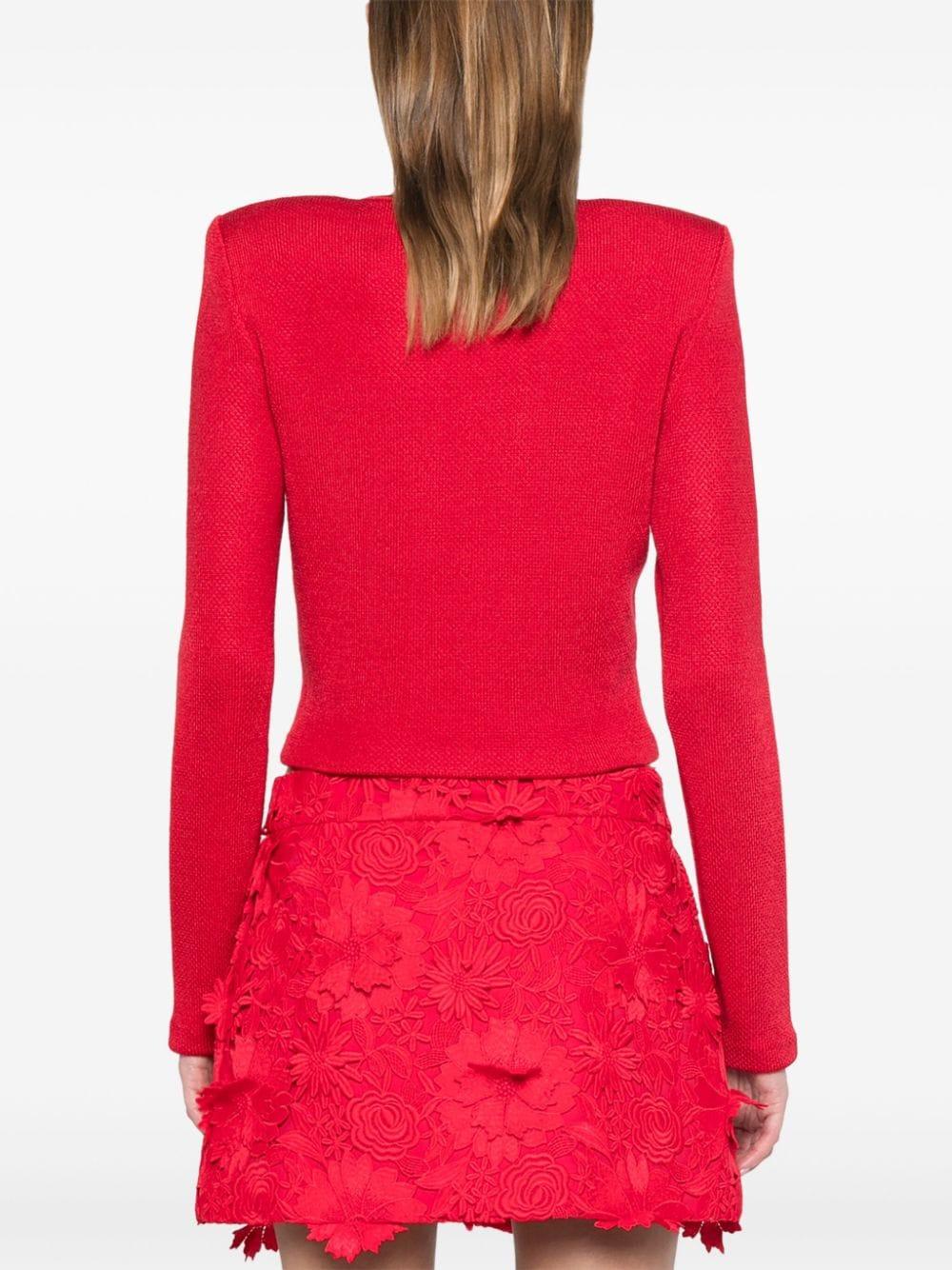 SELF PORTRAIT Heart Buttoned Cardigan