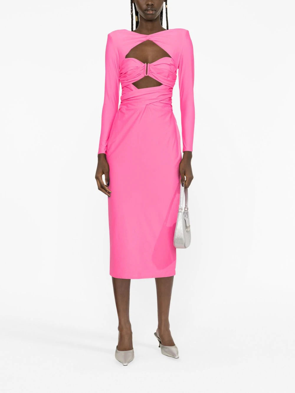 SELF PORTRAIT Jersey Midi Dress