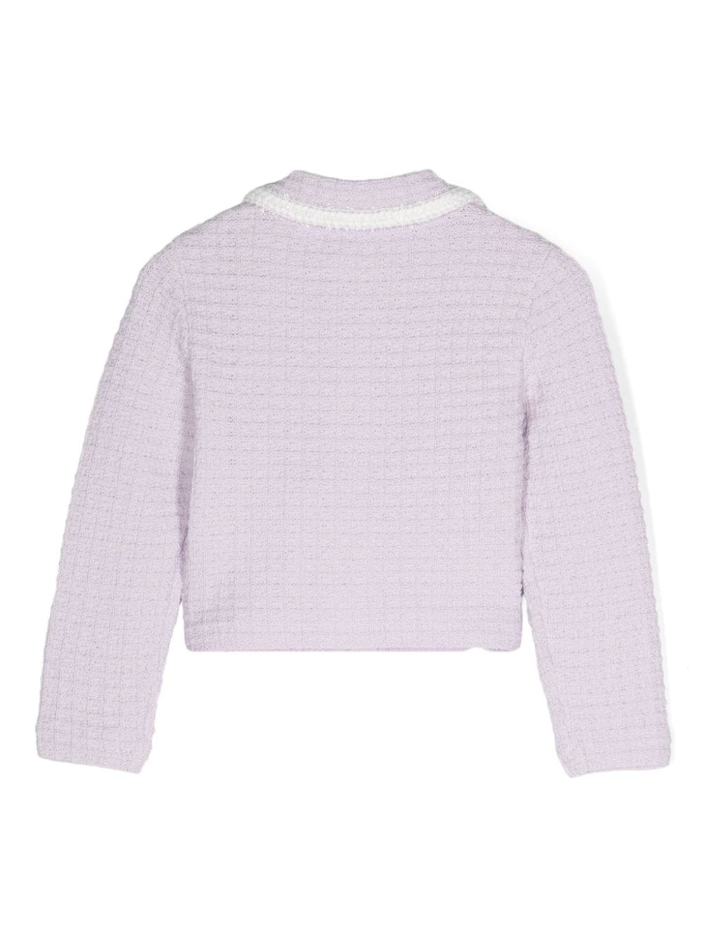 SELF PORTRAIT Kids Lilac Knit Cardigan