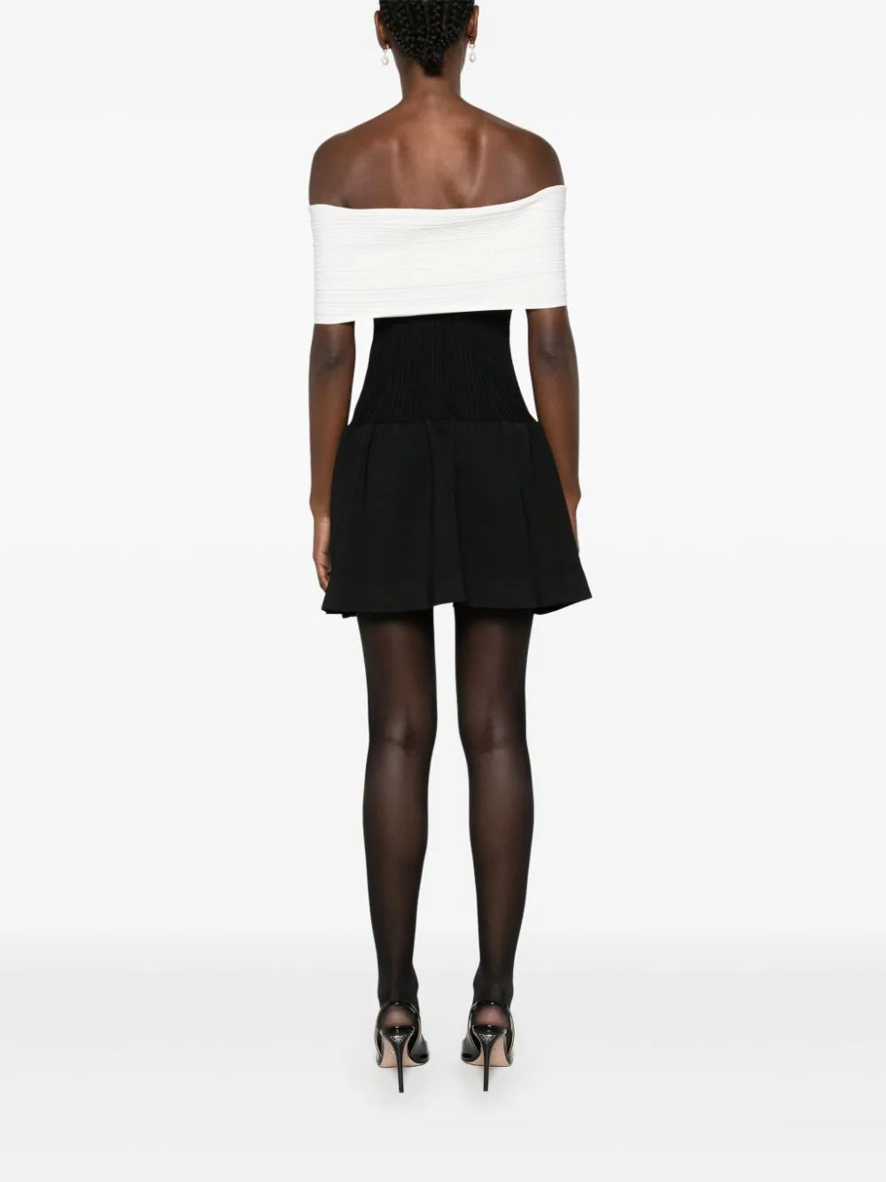 SELF PORTRAIT Knit Bow Mini Dress