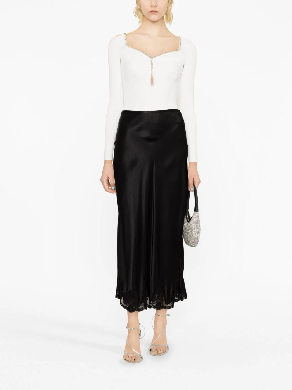 SELF PORTRAIT Knit Diamante Top