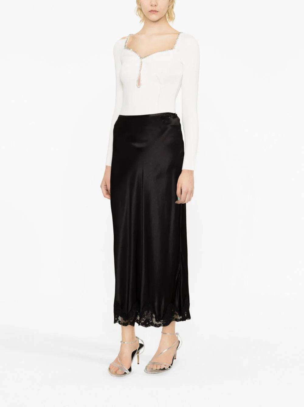 SELF PORTRAIT Knit Diamante Top