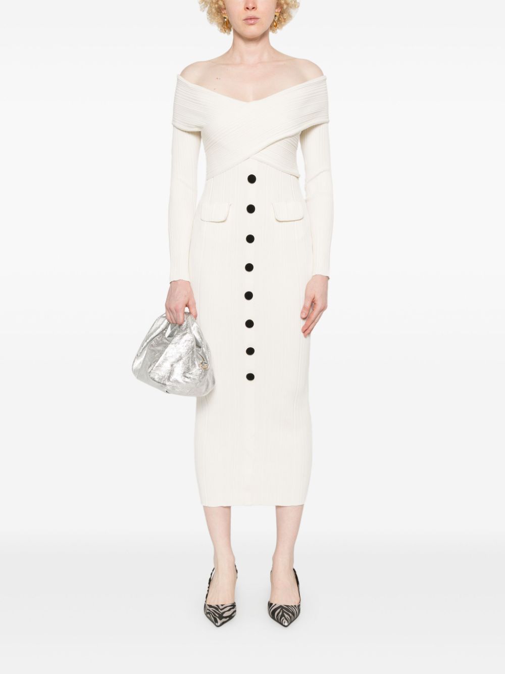 SELF PORTRAIT Knit Midi Dress