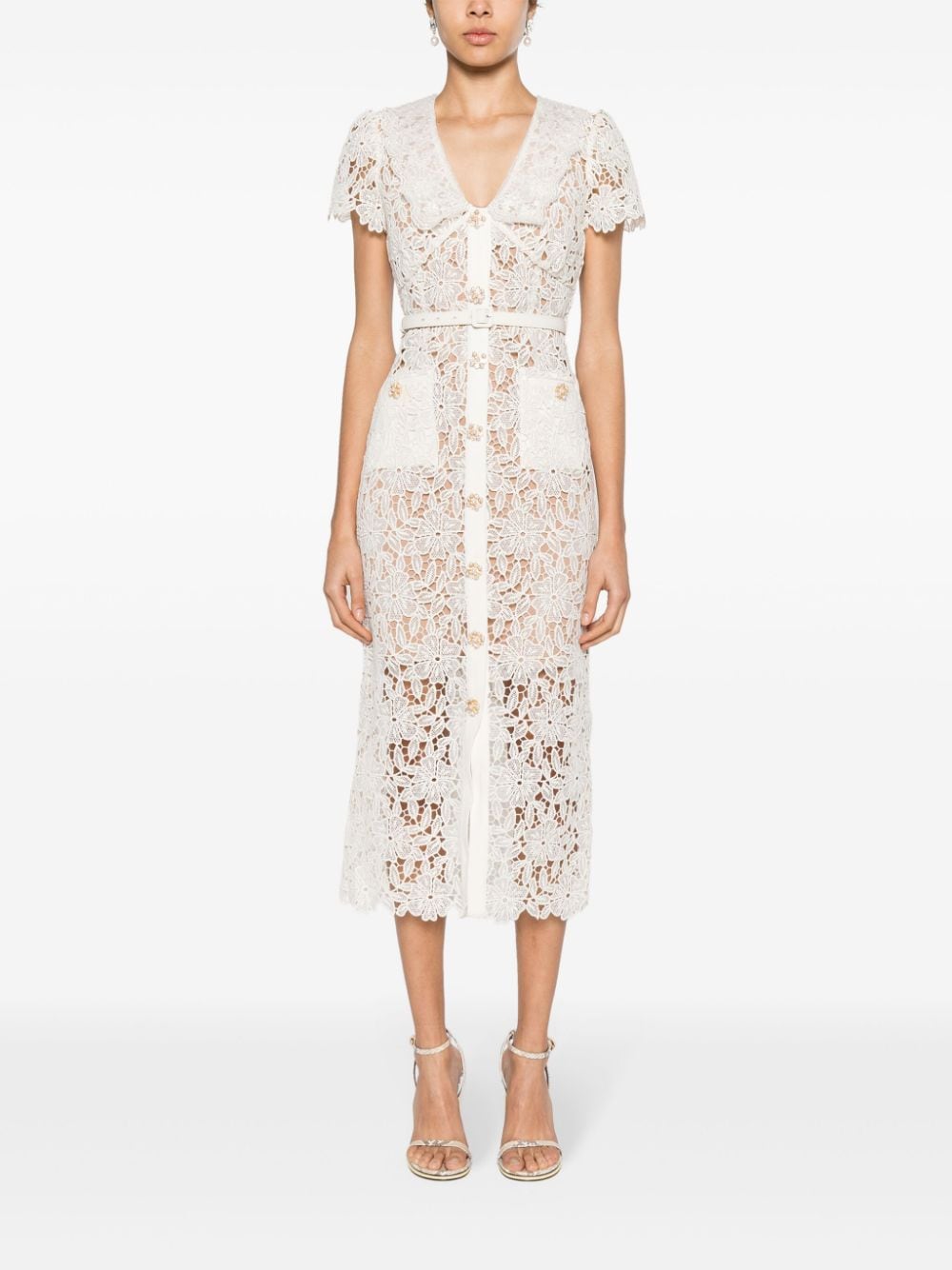 SELF PORTRAIT Lace Midi Dress