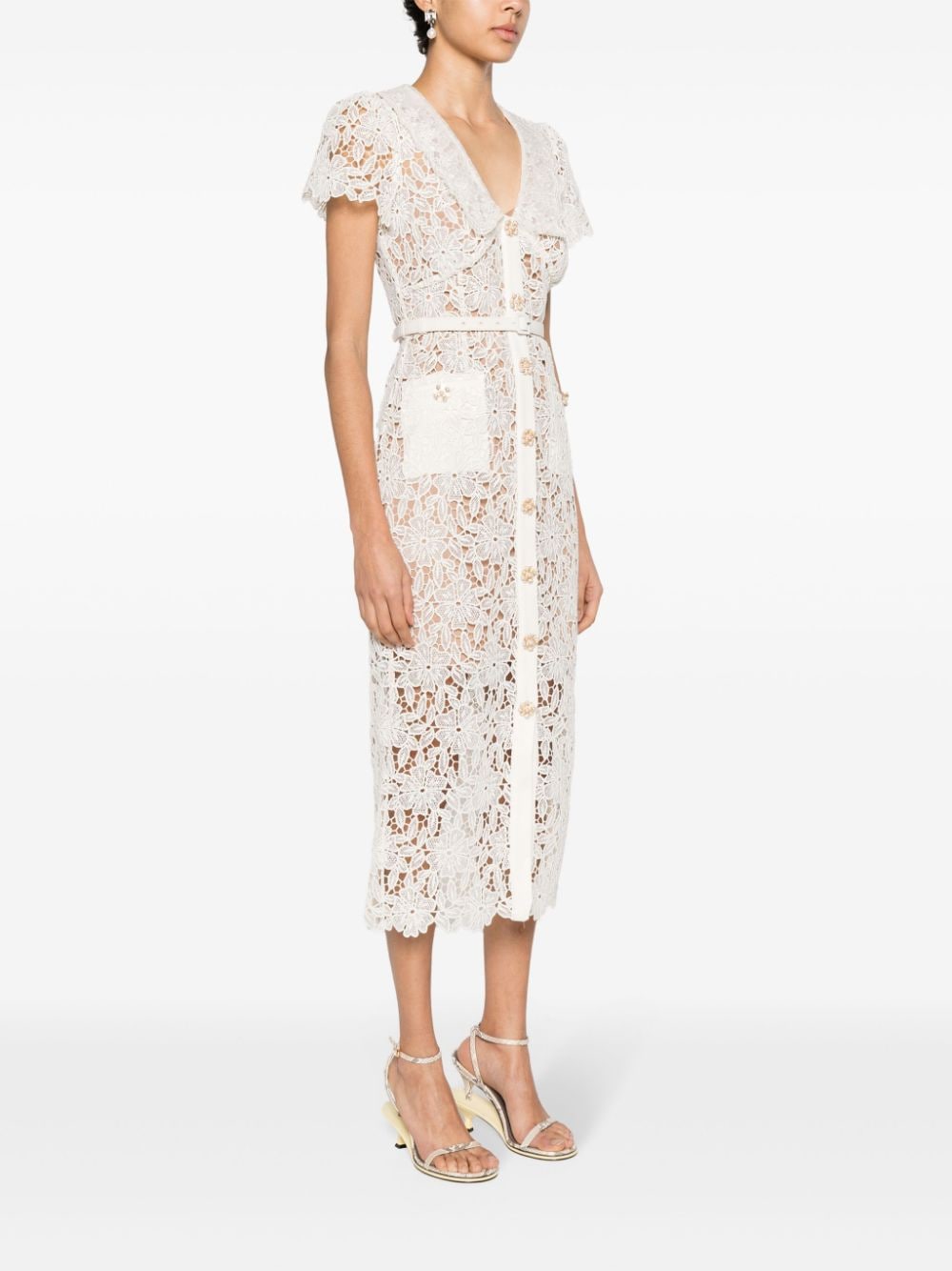 SELF PORTRAIT Lace Midi Dress