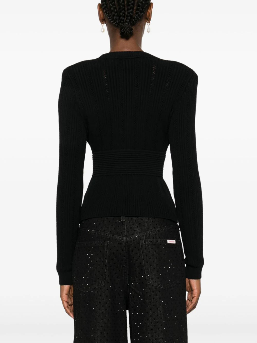 SELF PORTRAIT Pointelle Knit Top