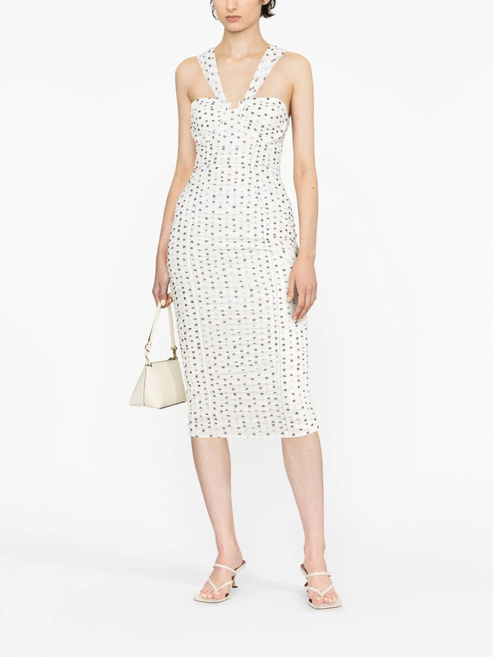 SELF PORTRAIT Polka Dot Midi Dress