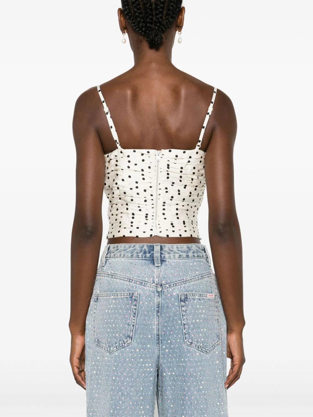 SELF PORTRAIT Polka Dot Top