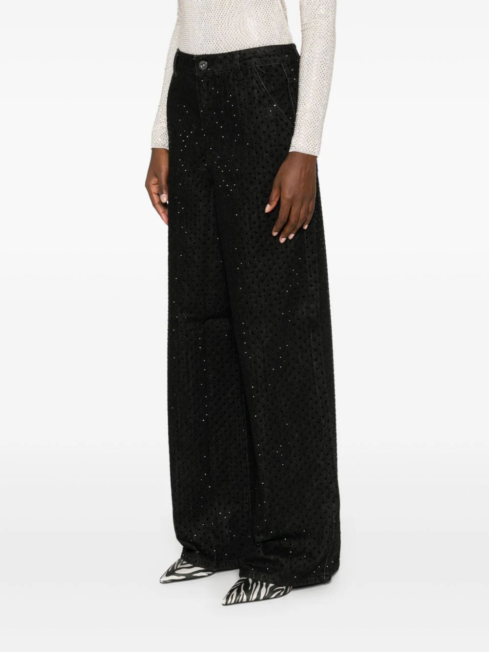 SELF PORTRAIT Rhinestone Jeans