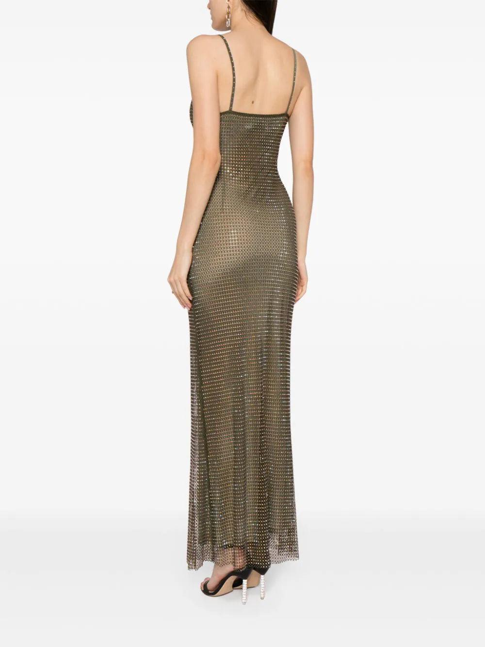 SELF PORTRAIT Rhinestone Maxi Dress