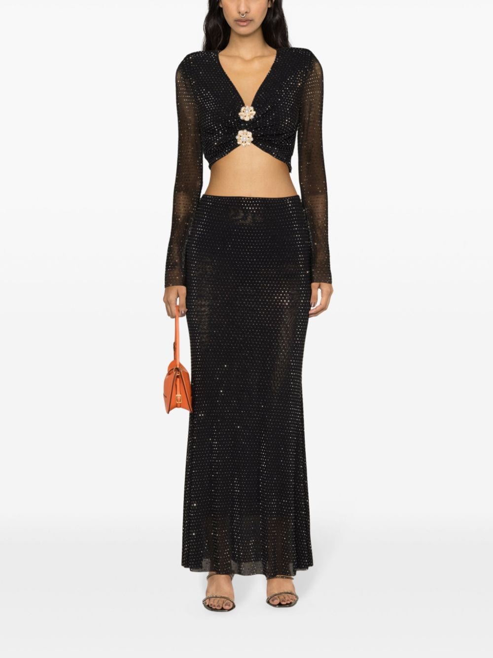 SELF PORTRAIT Rhinestone Top