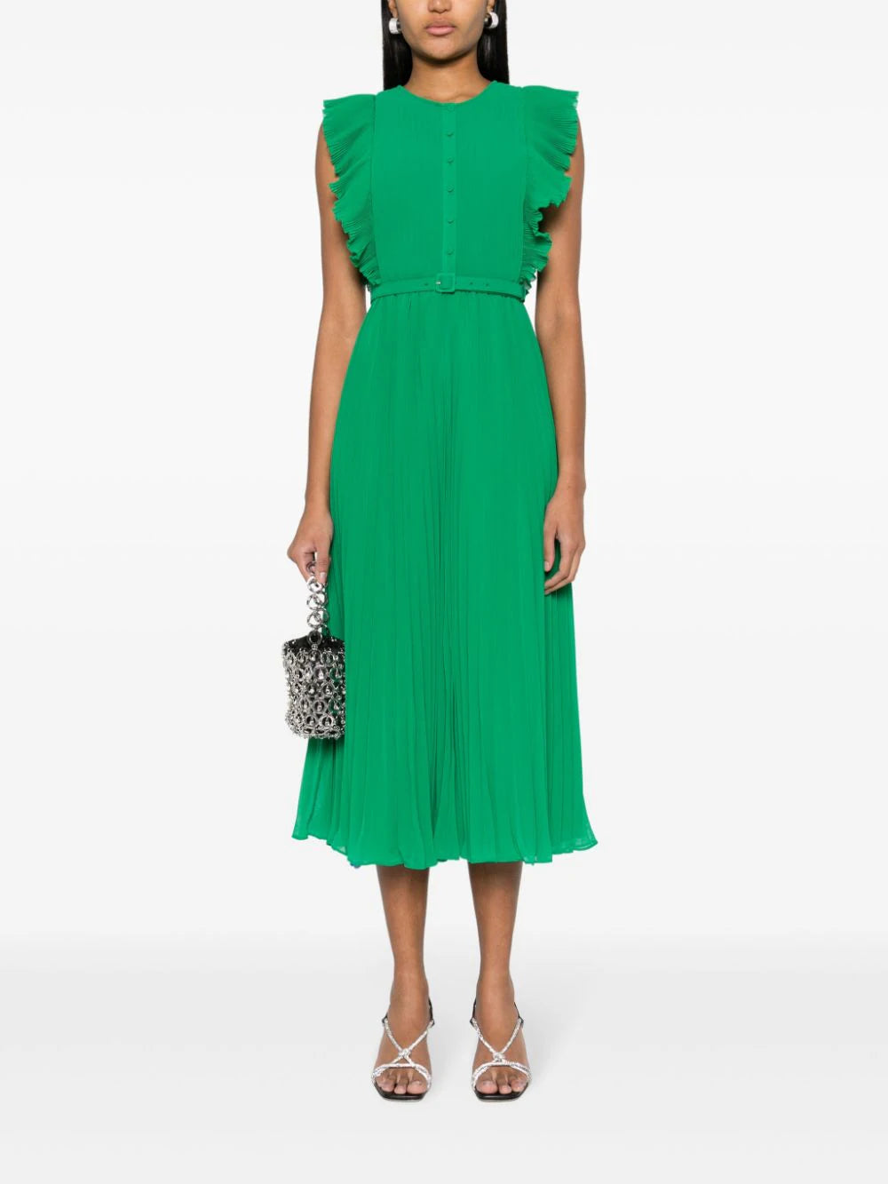 SELF PORTRAIT Ruffle Midi Dress