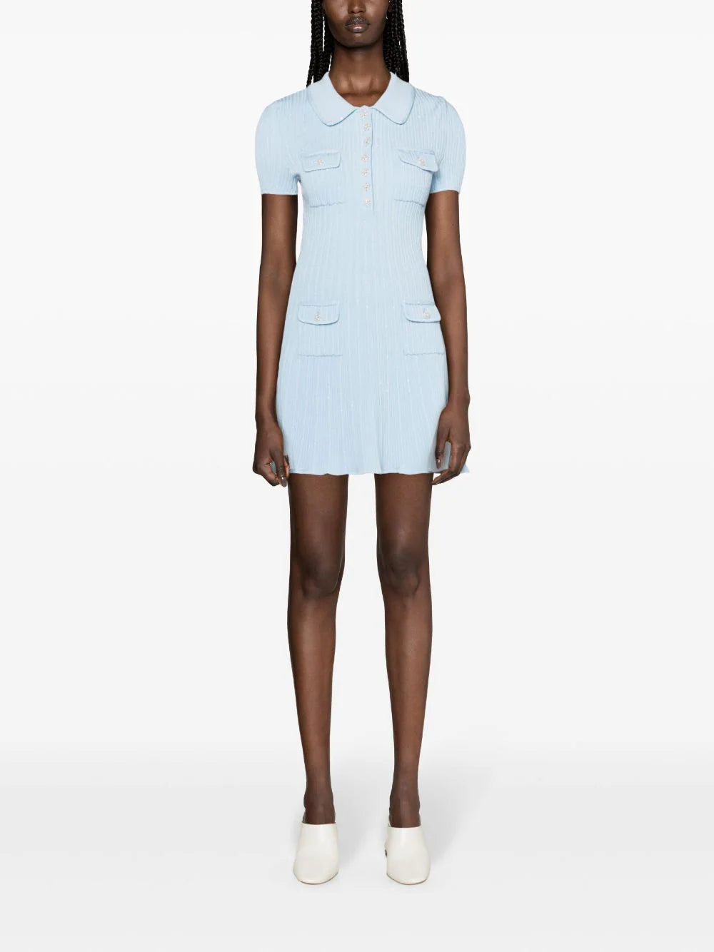 SELF PORTRAIT Sequin Knit Mini Dress