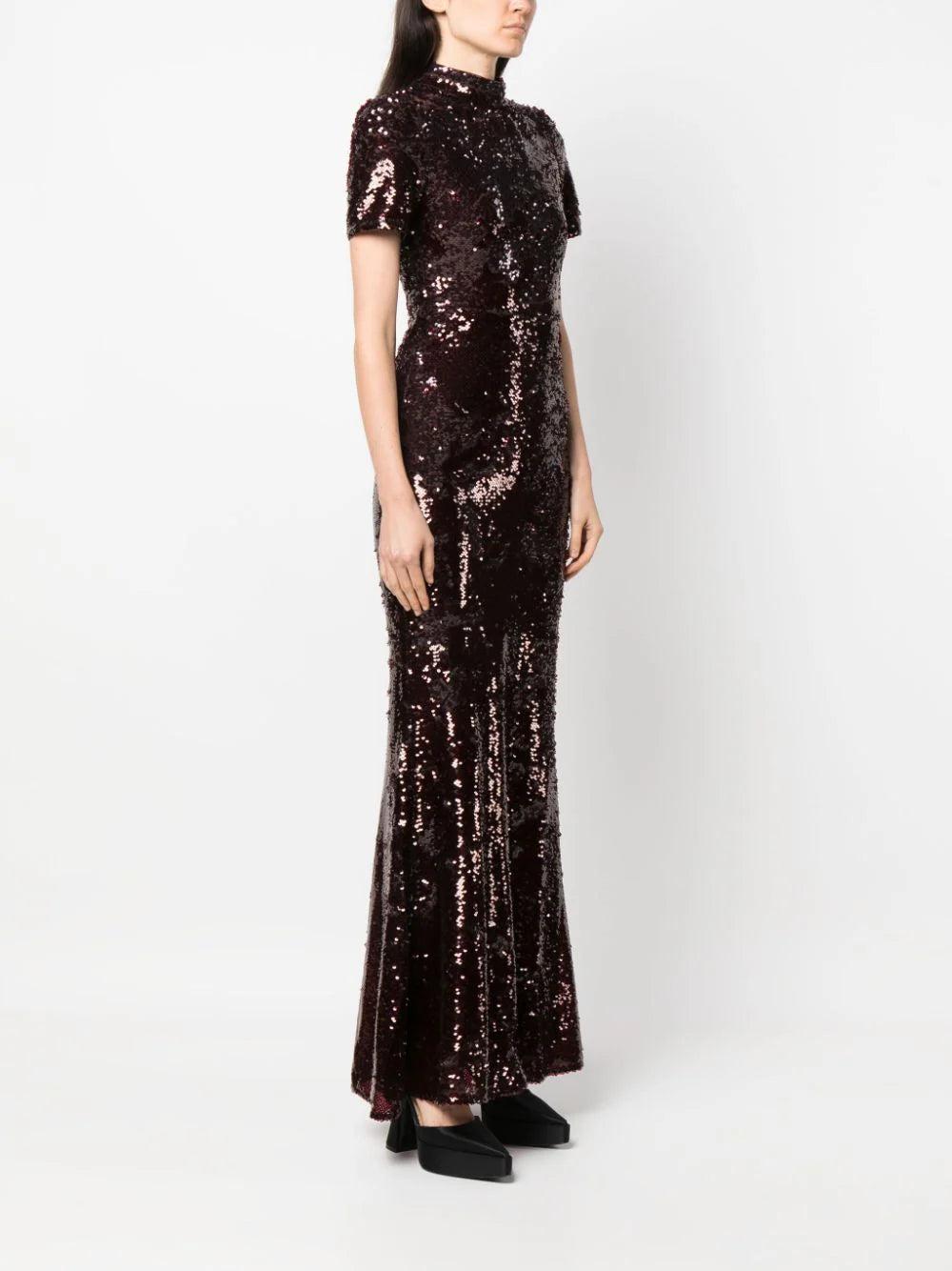 SELF PORTRAIT Sequin Maxi Dress