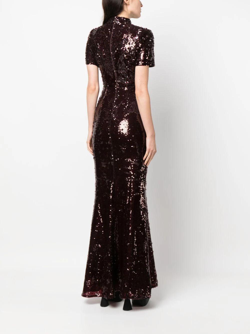 SELF PORTRAIT Sequin Maxi Dress