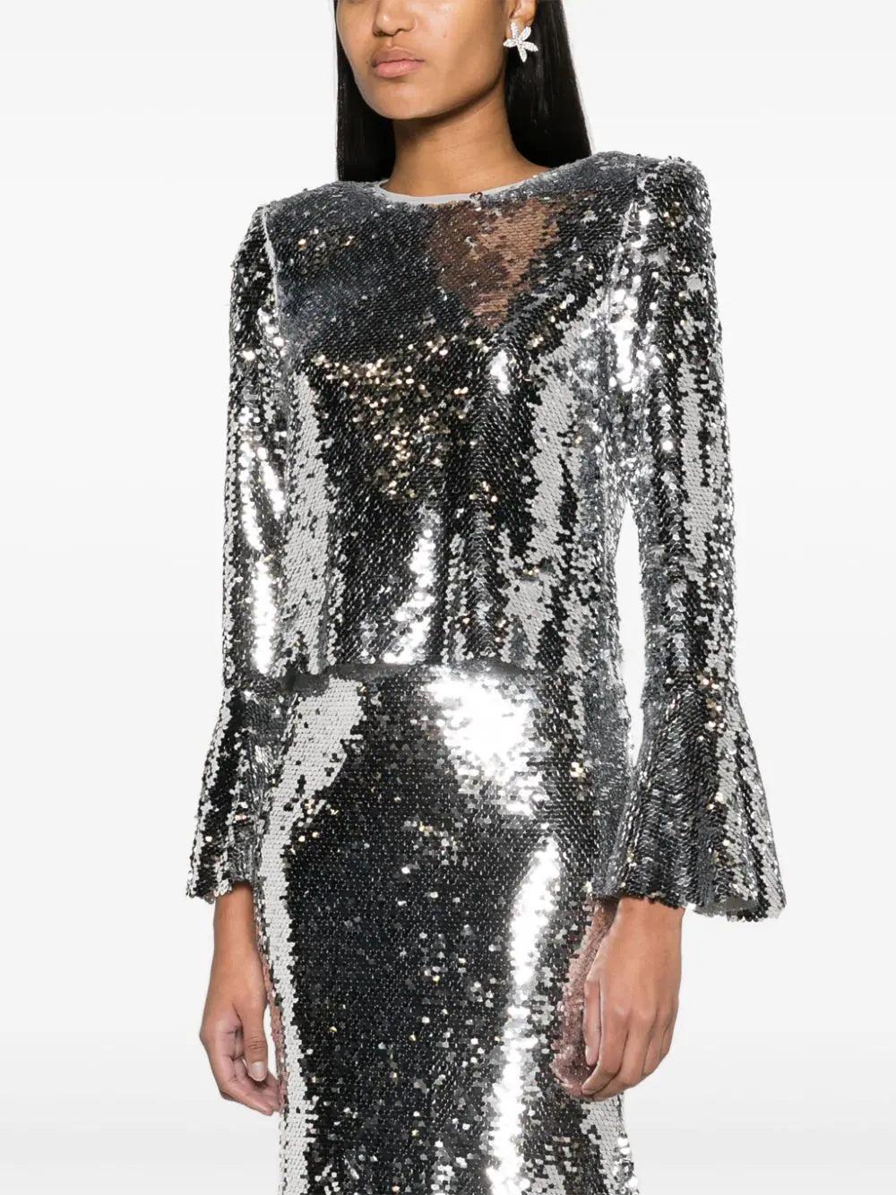 SELF PORTRAIT Sequin Top