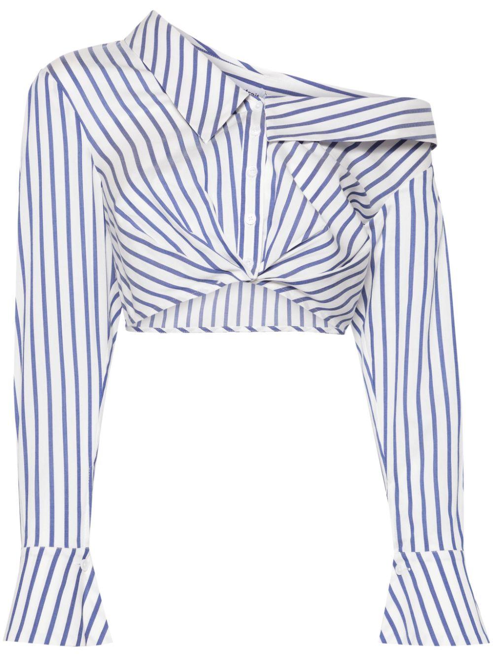 SELF PORTRAIT Stripe Crop Top