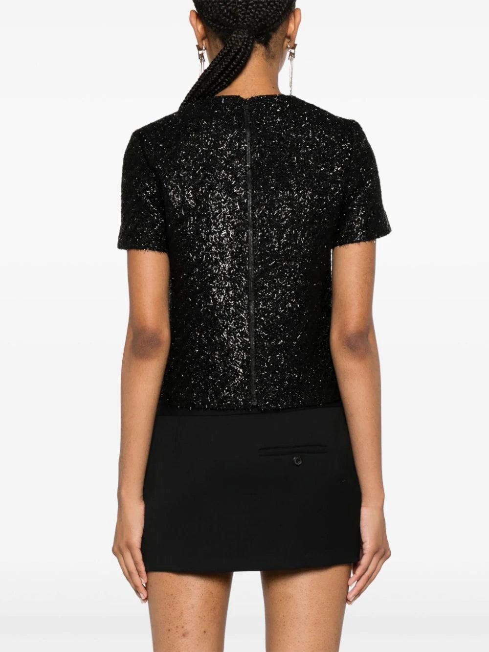 SELF PORTRAIT Tinsel Boucle Top