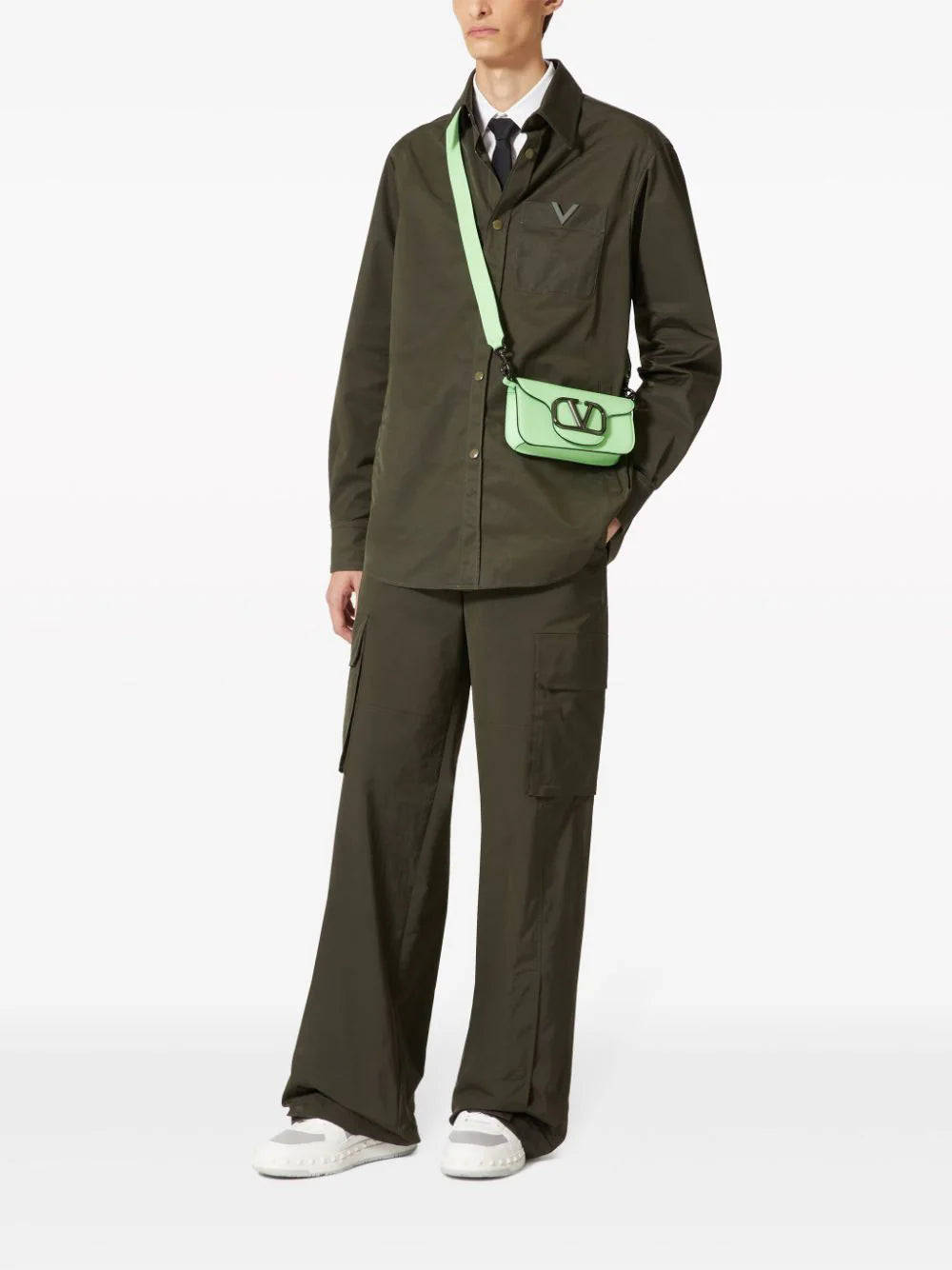 Valentino Garavani Shirt Jacket With Rubberised V Detail
