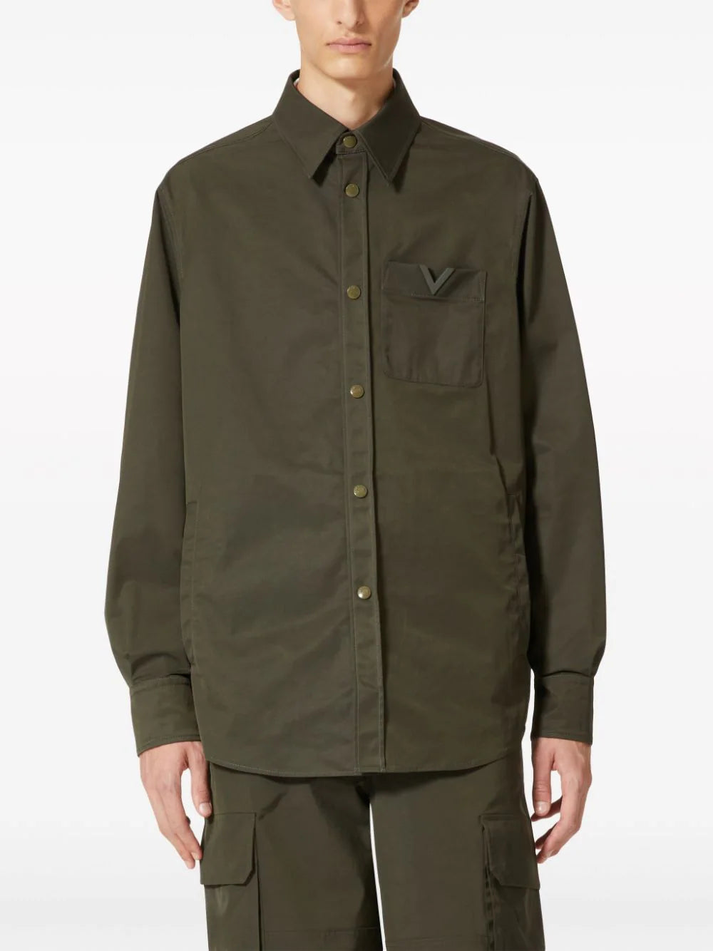 Valentino Garavani Shirt Jacket With Rubberised V Detail