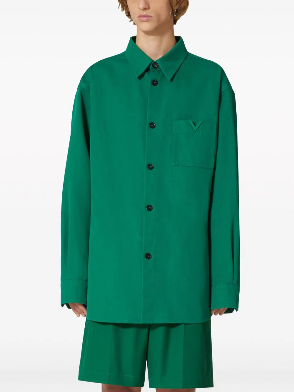 Valentino Garavani Shirt Jacket With Rubberised V Detail