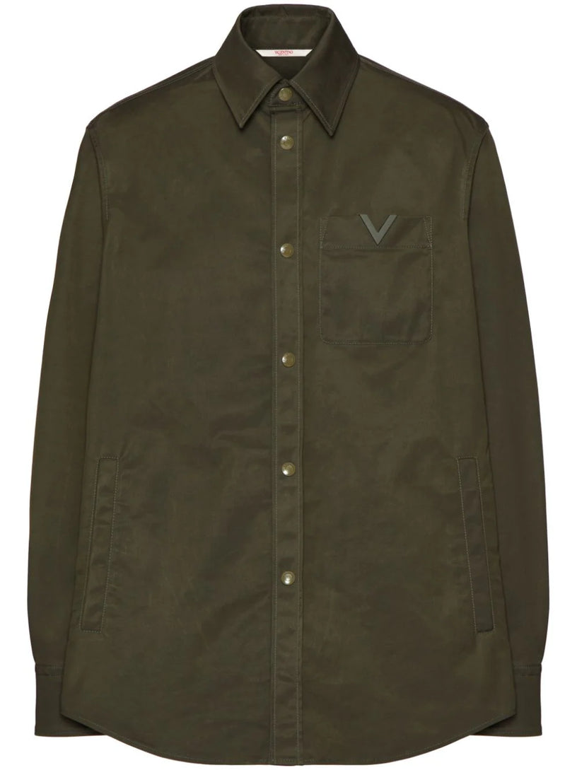 Valentino Garavani Shirt jacket with rubberised v detail