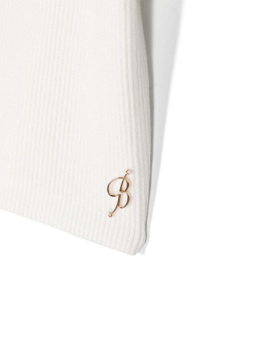 Miss Blumarine Short-sleeved Ribbed Shirt With Rose