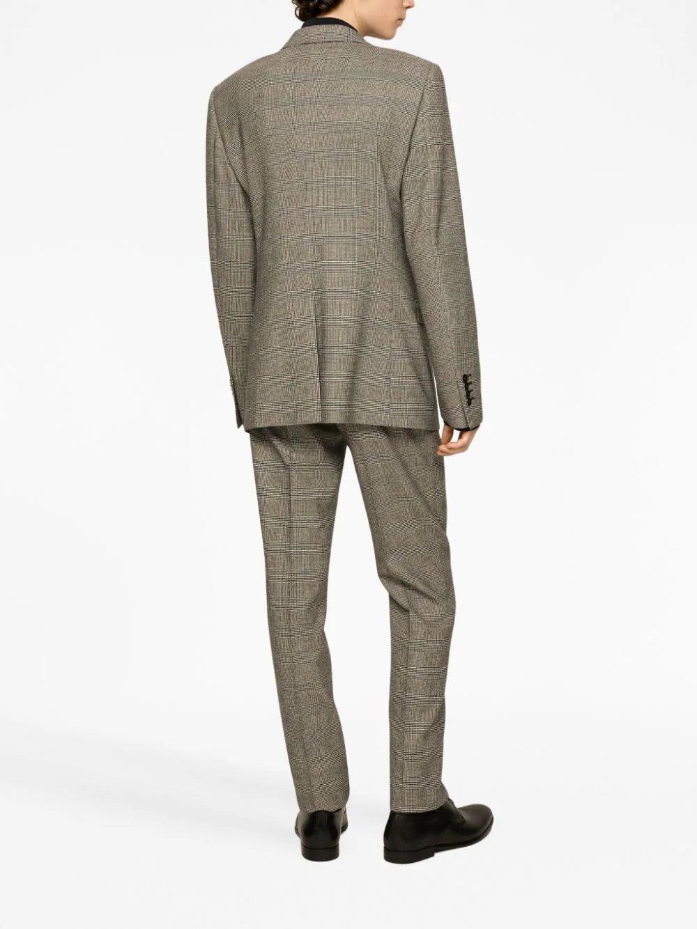 Dolce & Gabbana Single-breasted Suit In Prince Of Wales Check