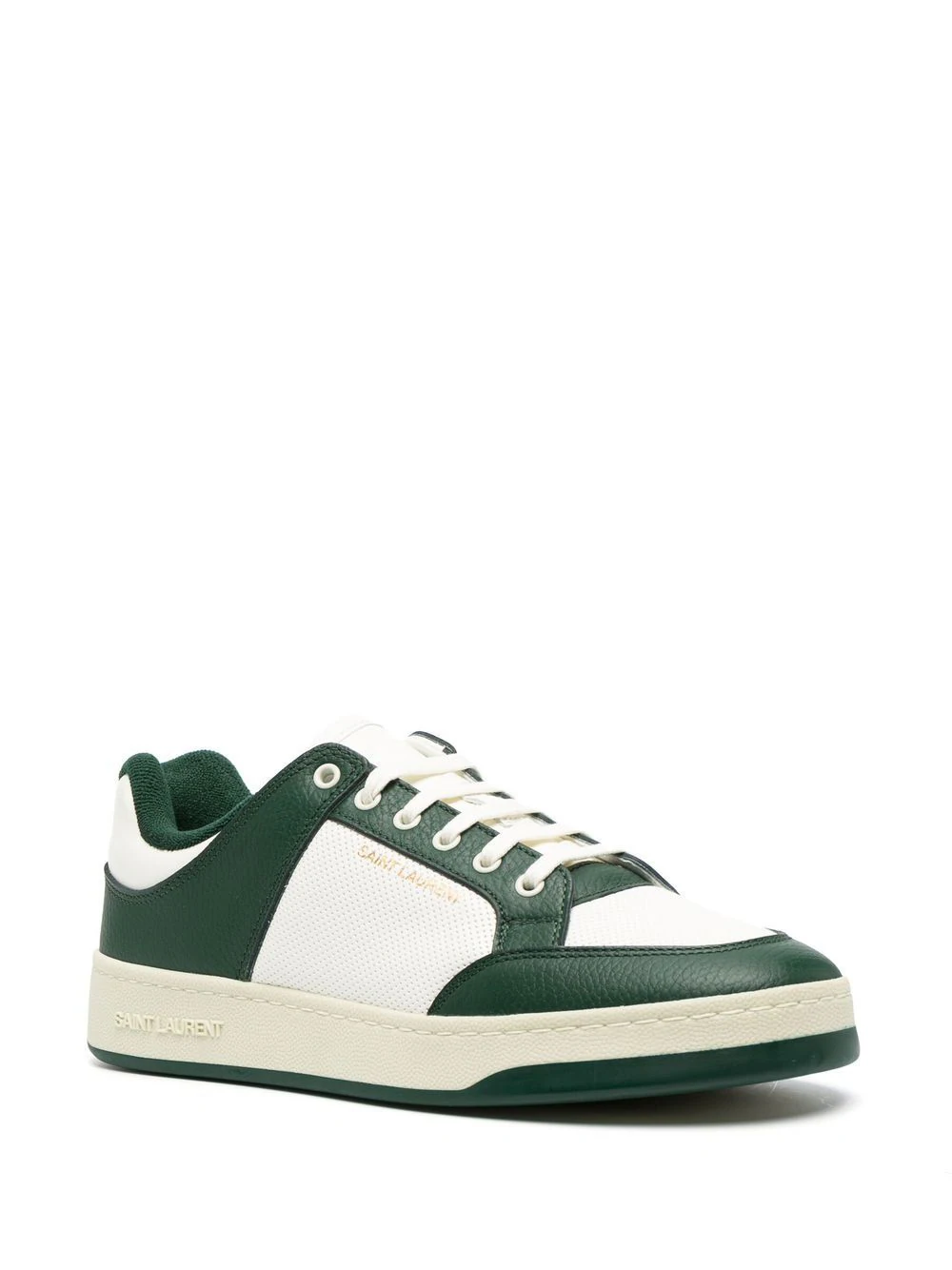 Saint Laurent Sl/61 Low Sneakers In Perforated Leather