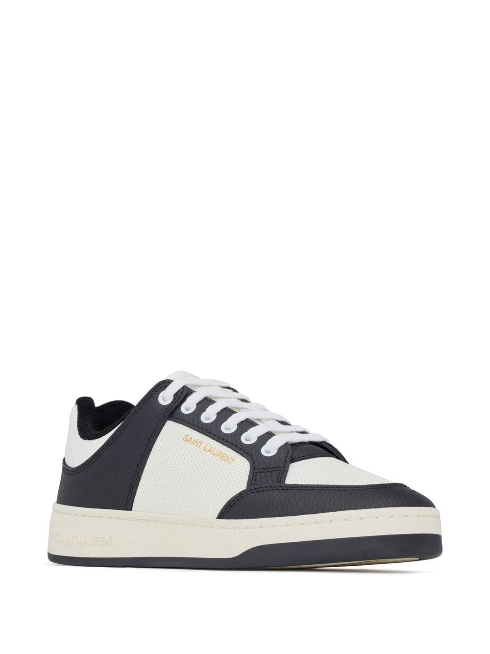 Saint Laurent Sl/61 Low Sneakers In Perforated Leather