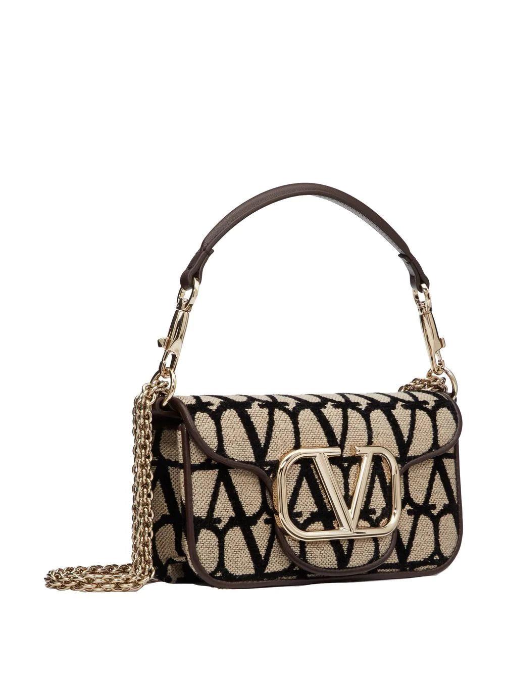 Valentino Garavani Small Locò Toile Iconographe Shoulder Bag