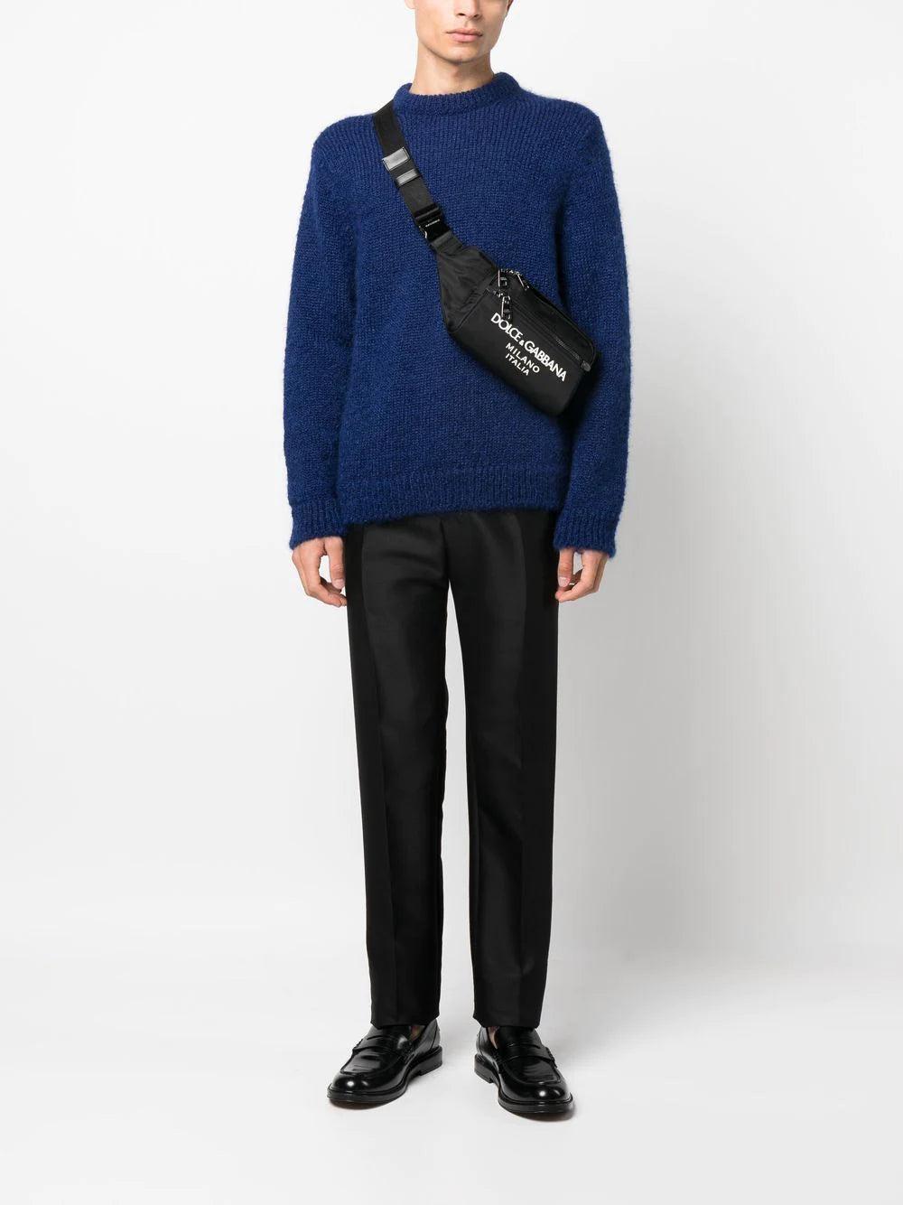 Dolce & Gabbana Small Nylon Belt Bag With Rubberized Logo