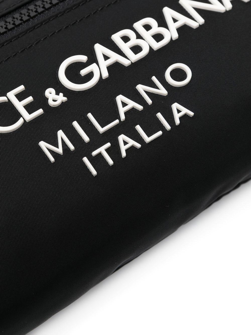 Dolce & Gabbana Small Nylon Belt Bag With Rubberized Logo