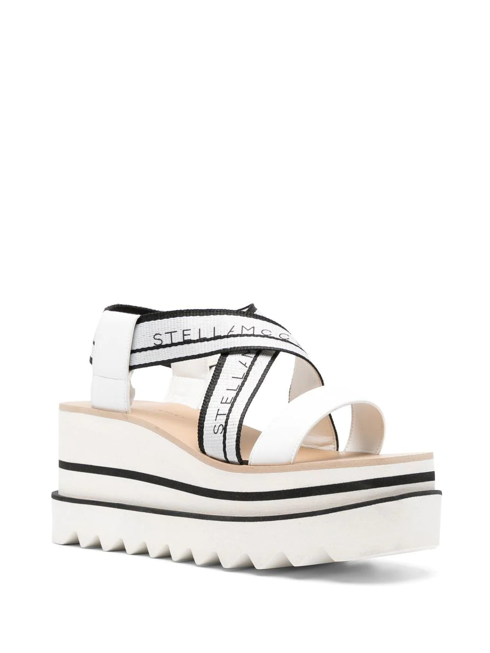 STELLA McCARTNEY Sneak-elyse Striped Platform Sandals