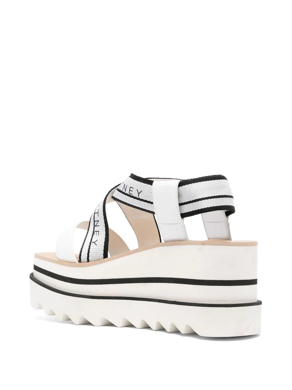 STELLA McCARTNEY Sneak-elyse Striped Platform Sandals