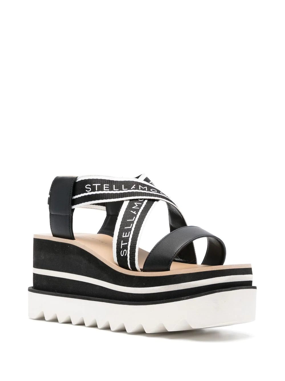 STELLA McCARTNEY Sneak-elyse Striped Platform Sandals